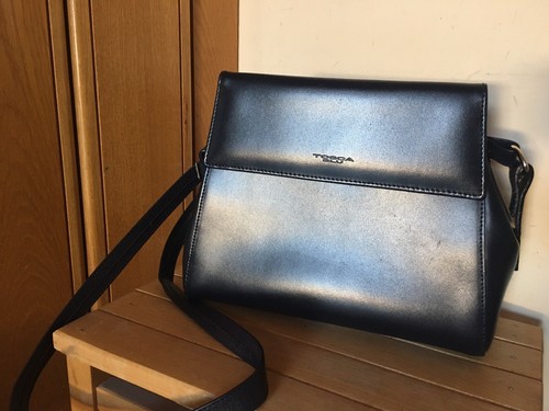 Borsa pelle tosca blu - borsa,
