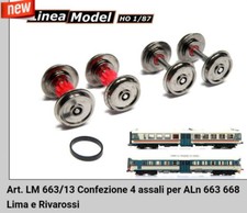 Lineamodel LM 663/668/13 - Confezione 4 assali per Lima e RR Aln 668 - 663 - H0
