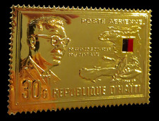HAITI 1968 LAMINA D'ORO RARO