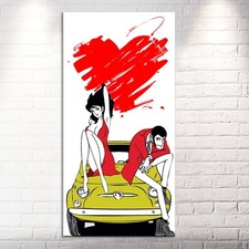 Quadro lupin con macchina - lupin,