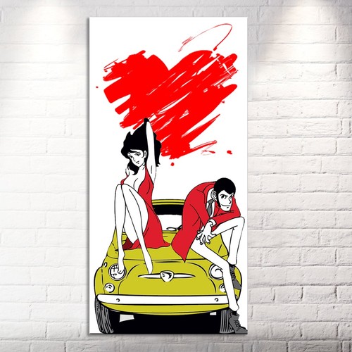 Quadro lupin con macchina - quadro,