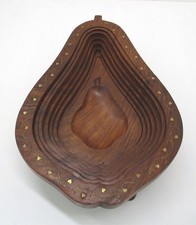 ? CENTROTAVOLA IN LEGNO E INTARSIO IN OTTONE  EPOCA 1960 - M-600-