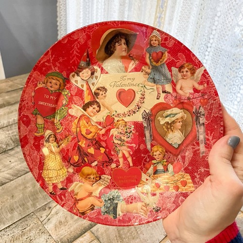Piatto decoupage san - decoupage, valentino