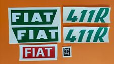 ADESIVI DECALCOMANIE FIAT 411 R PER TRATTORI AGRICOLI GOMMATI FIAT 411 R