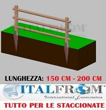 Staccionata Steccato Recinzione in Legno di Pino con 3 Fori ad Ancorare Italfrom