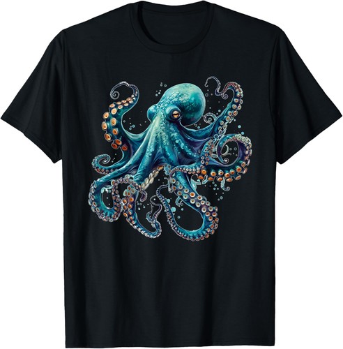 Shirt polpo blu - t-shirt,