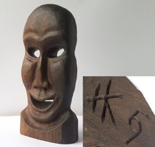 Testa africana scultura - testa,