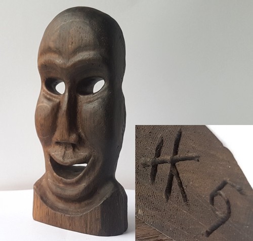 Testa africana scultura - testa,