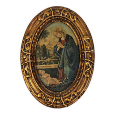 Antica cornice ovale - antica, dorata