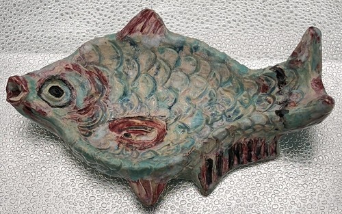 Pesce scultura svuotatasche - pesce,
