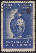 (TV05674) Erinnofili  "Fiera di Vicenza"  Mostra Nazionale della Ceramica. Usato
