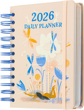 Agenda 2026 Giornaliera - Agenda 2026 Anelli, Daily Planner : Copertina Rigida │