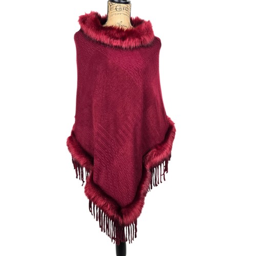 Poncho sexy mode bordeaux - sexy,