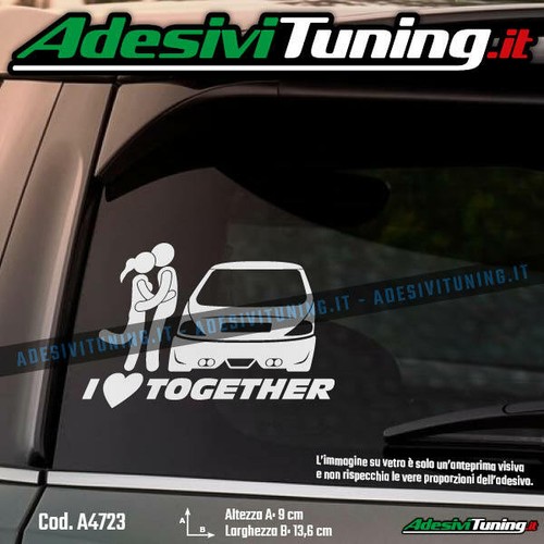 Adesivo love together lancia - adesivo, i