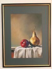 Dipinto Moderno Quadro Natura Morta Con Frutta. Cm 20x30 Con Cornice