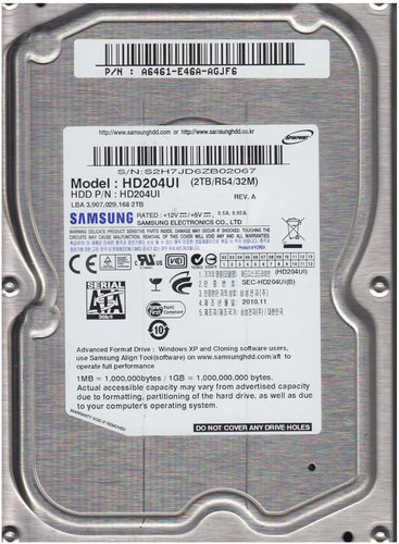 Disco rigido samsung hd204ui - rigido,