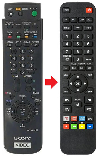 Telecomando adatto per sony - per,