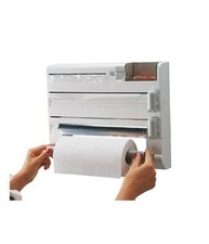 Porta Rotolo Da Cucina Carta 5in1 Da Parete Organizer Dispenser Pellicola Nastro