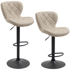 Set 2 Sgabelli da Bar Pelle PU