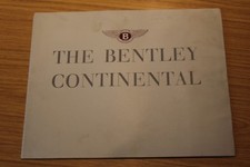 Brochure vendita Bentley R Type Continental Mulliner, Park Ward Berlina e DHC 1955