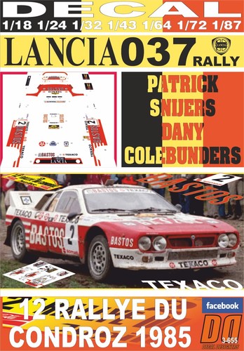 Decal lancia 037 - 037, rally