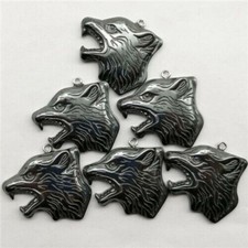10 pezzi testa di lupo ematite