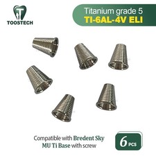 6pcs MU Ti Base per Multiunità Pilastro MU Base Titanio Compatibile Bredent Sky