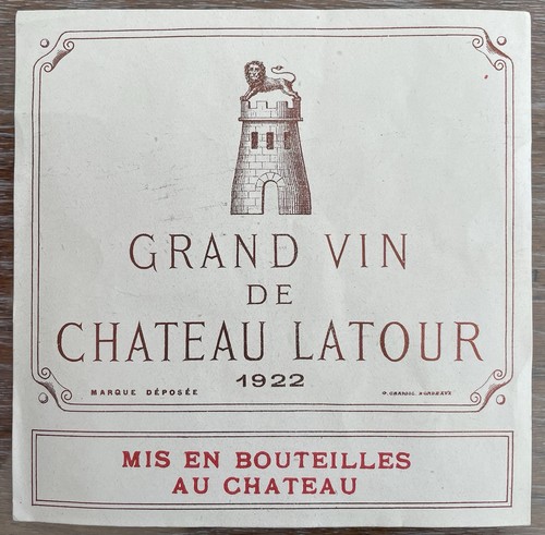 étiquette château latour - château,