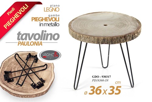 Tavolino tavolo tronco legno - tavolino,