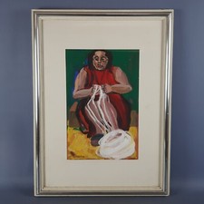 Quadro Dipinto Tempera Su Carta Saverio Terruso Opera Unica Contemporanea 1972