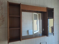 Mobiletto da bagno con specchio vintage anni '70/'80