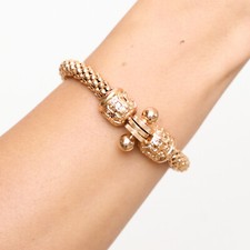 Bracciale donna oro braccialetto vite stile anni '50 gioiello italiano vintage