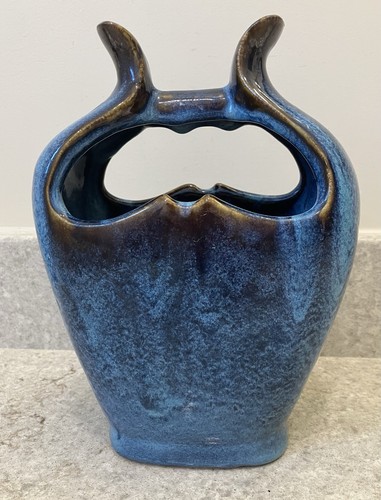 Vaso ikebana blu ceramica - vaso,