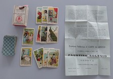 mazzo carte vintage Faustino Solesio anno 1946, cartomanzia buonaventura