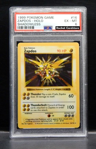 Pokemon zapdos holo shadowless - pokemon,