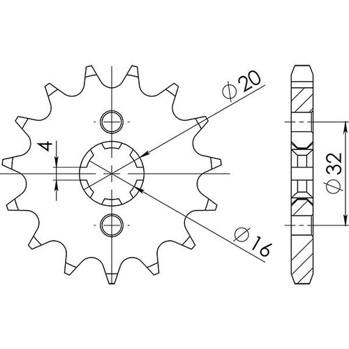 Pignone p428 z14 per fantic - -,