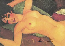 Cartolina modigliani nudo - cartolina:,