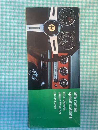 Brochure alfa romeo 1967 - romeo, 1967-1968