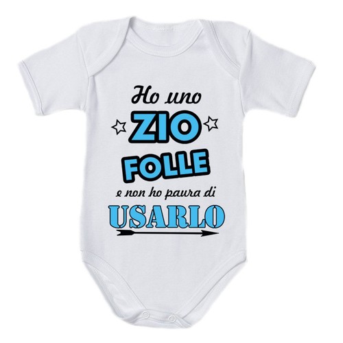 Body neonato con stampa zio - stampa,