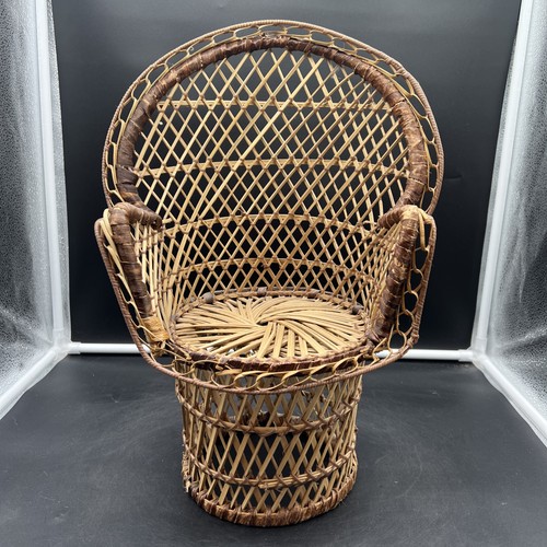 Sedia vintage vimini pavone - in,