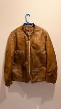 Giacca pelle Schott vintage cafe racer anni 60, 70 taglia 50 marrone