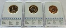 LOTTO 3 MONETE 2 EURO COMMEM.BAGNATE IN ORO 24K,TUTTE FDC SIGILLATE IN SLAB