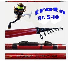 canna pesca trota lago