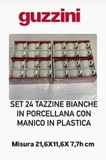 GUZZINI: Linea Forme&Casa Set 24 Tazzine Bianche Misura 21,6X11,6X 7,7h cm