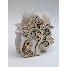 12 PZ Albero della vita legno portaconfetti calice BOMBONIERA COMUNIONE 0APO