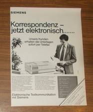 Rara Pubblicità SIEMENS Telefax - Telecopie per Telefono - Telecopiatrice Fax 1980