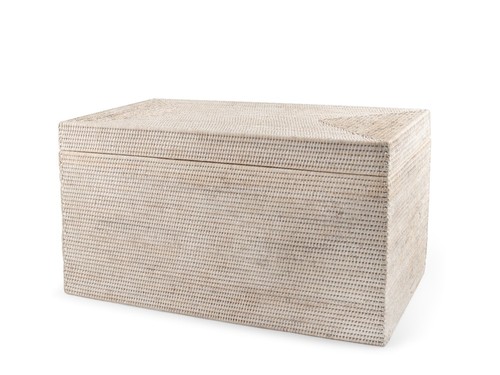 Baule rattan sbiancato - baule,