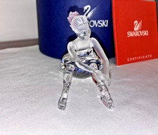 Statuetta Swarovski originale, ballerina seduta, cristallo perfetto.