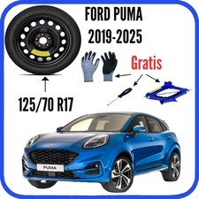Ruotino di Scorta  17 " Per La Ford Puma 125/70R17 Con Cric + Guanti Cacciavite