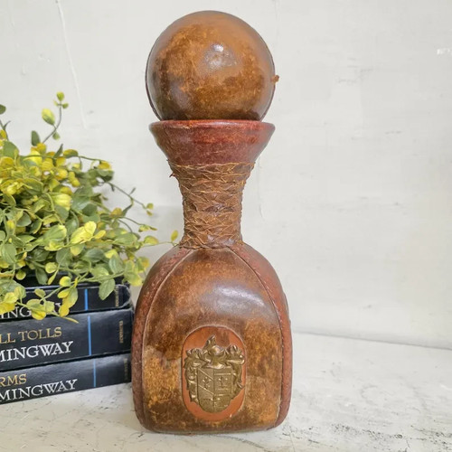 Decanter pelle italiano anni